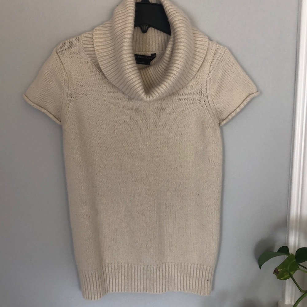 BCBGMAXAZRIA Short Sleeve Cowl Neck Sweater-Sz:S - Picture 10 of 11